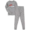 Youth Heathered Gray Denver Broncos Long Sleeve T-Shirt & Pants Sleep Set