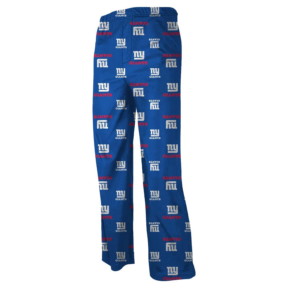 New York Giants Youth All Over Print Lounge Pants - Royal Blue 1 New York Giants Youth All Over Print Lounge Pants - Royal Blue