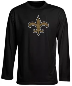 New Orleans Saints Preschool Team Logo Long Sleeve T-Shirt - Black