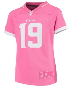 Girls Youth Adam Thielen Pink Minnesota Vikings Fashion Bubble Gum Jersey 5 Girls Youth Adam Thielen Pink Minnesota Vikings Fashion Bubble Gum Jersey -MLB Shop 4061018 ALT2