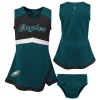 Girls Toddler Midnight Green/Black Philadelphia Eagles Cheer Captain Jumper Dress