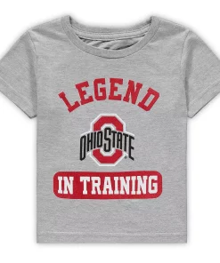 Toddler Heathered Gray Ohio State Buckeyes Legend Trainer T-Shirt