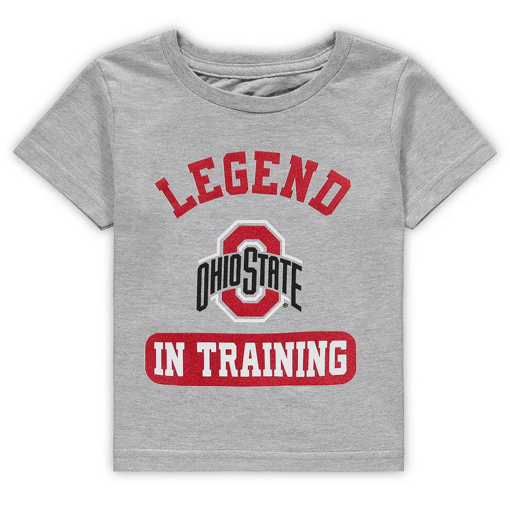 Toddler Heathered Gray Ohio State Buckeyes Legend Trainer T-Shirt 1 Toddler Heathered Gray Ohio State Buckeyes Legend Trainer T-Shirt