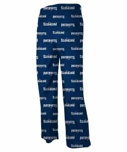 New England Patriots Youth All Over Print Lounge Pants - Navy Blue