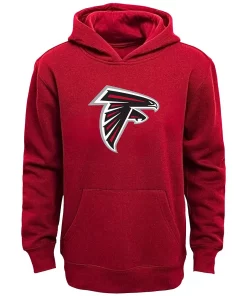 Youth Red Atlanta Falcons Team Logo Pullover Hoodie