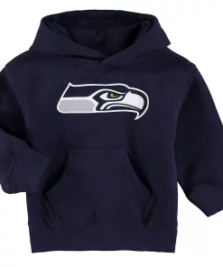 Toddler College Navy Seattle Seahawks Team Logo Pullover Hoodie