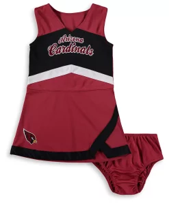 Girls Toddler Cardinal/Black Arizona Cardinals Cheer Captain Jumper Dress