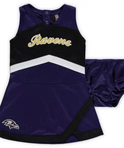 Girls Toddler Purple Baltimore Ravens Cheer Captain Jumper Dress -MLB Shop 4067704 ALT