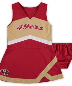 Girls Preschool Scarlet San Francisco 49ers Cheer Captain Jumper Dress