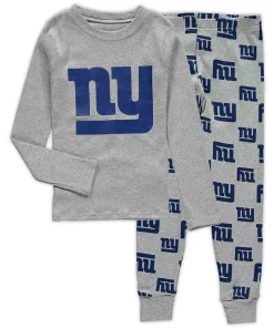 Toddler Heathered Gray New York Giants Sleep Set
