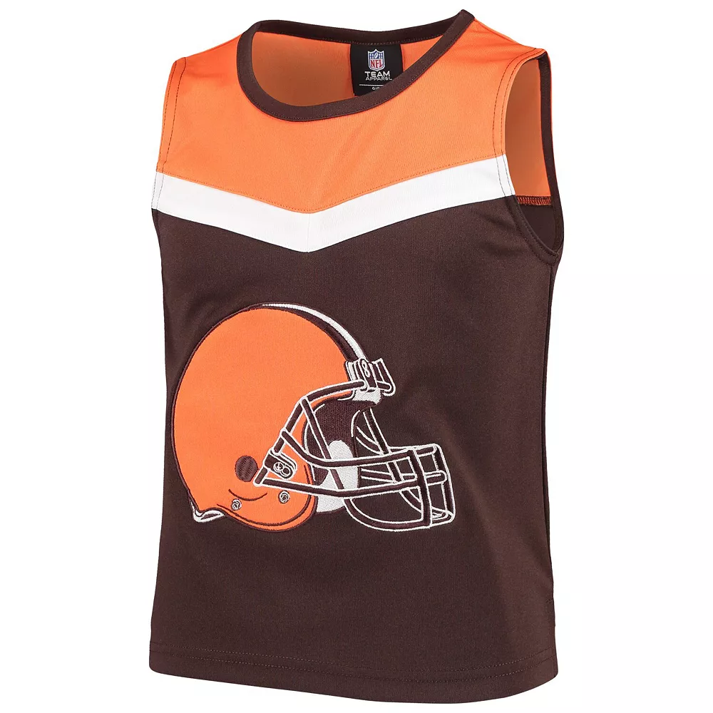 Girls Youth Brown/Orange Cleveland Browns Two-Piece Spirit Cheerleader Set 3 Girls Youth Brown/Orange Cleveland Browns Two-Piece Spirit Cheerleader Set - Image 3