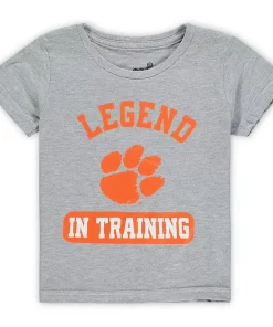 Toddler Heathered Gray Clemson Tigers Legend Trainer T-Shirt