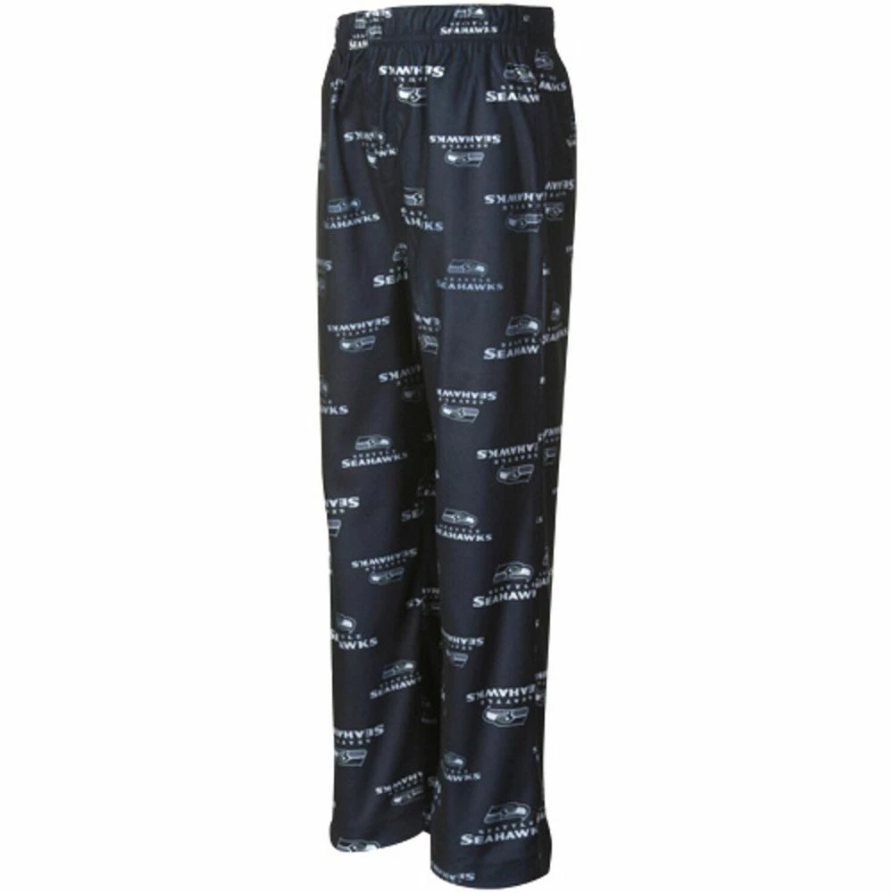 Seattle Seahawks Preschool Allover Logo Flannel Pajama Pants - Navy Blue 2 Seattle Seahawks Preschool Allover Logo Flannel Pajama Pants - Navy Blue - Image 2