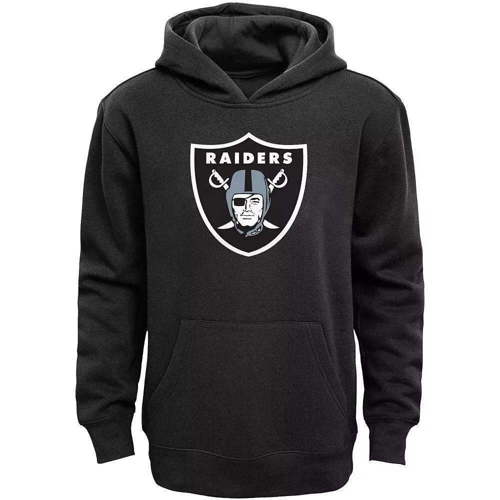 Las Vegas Raiders Youth Primary Logo Team Color Fleece Pullover Hoodie - Black 1 Las Vegas Raiders Youth Primary Logo Team Color Fleece Pullover Hoodie - Black