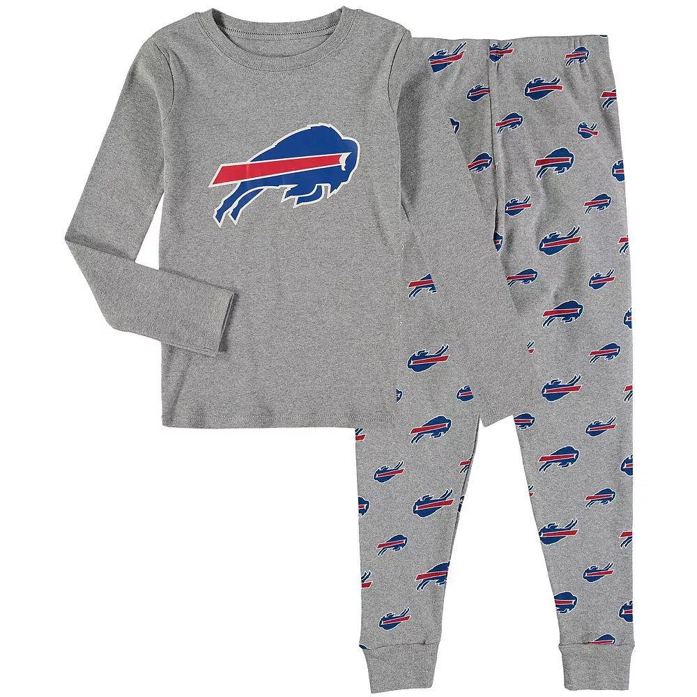 Preschool Heathered Gray Buffalo Bills Long Sleeve T-Shirt & Pants Sleep Set 1 Preschool Heathered Gray Buffalo Bills Long Sleeve T-Shirt & Pants Sleep Set