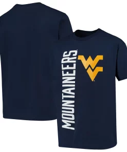 Alternative view of Youth Navy West Virginia Mountaineers Vertical Leap T-Shirt