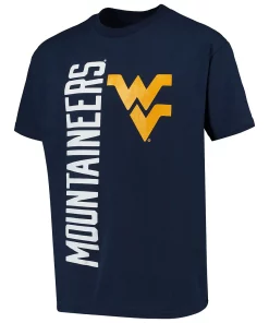 Youth Navy West Virginia Mountaineers Vertical Leap T-Shirt -MLB Shop 4078101 ALT2