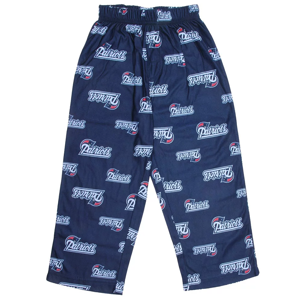 Preschool Navy Blue New England Patriots Allover Logo Printed Pants 1 Preschool Navy Blue New England Patriots Allover Logo Printed Pants