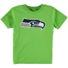 Preschool Neon Green Seattle Seahawks Team Logo Short Sleeve T-Shirt