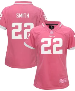 Youth Girls Harrison Smith Pink Minnesota Vikings Bubble Gum Jersey