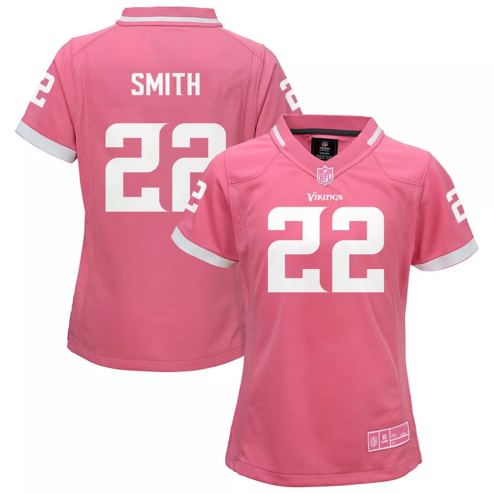 Youth Girls Harrison Smith Pink Minnesota Vikings Bubble Gum Jersey 1 Youth Girls Harrison Smith Pink Minnesota Vikings Bubble Gum Jersey