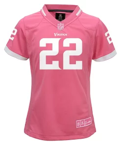 Alternative view of Youth Girls Harrison Smith Pink Minnesota Vikings Bubble Gum Jersey