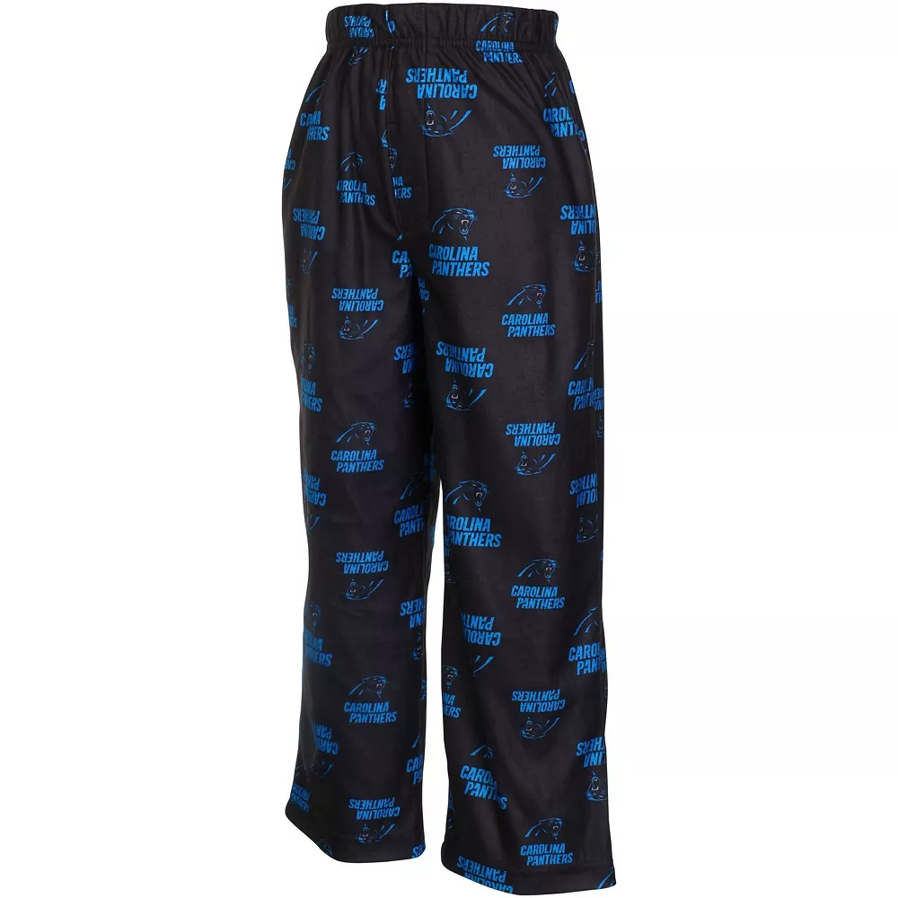 Carolina Panthers Preschool Allover Logo Printed Pants - Black 1 Carolina Panthers Preschool Allover Logo Printed Pants - Black