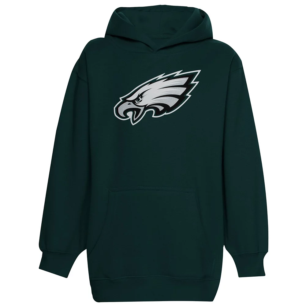 Philadelphia Eagles Youth Primary Logo Fleece Hoodie Sweatshirt - Midnight Green 1 Philadelphia Eagles Youth Primary Logo Fleece Hoodie Sweatshirt - Midnight Green