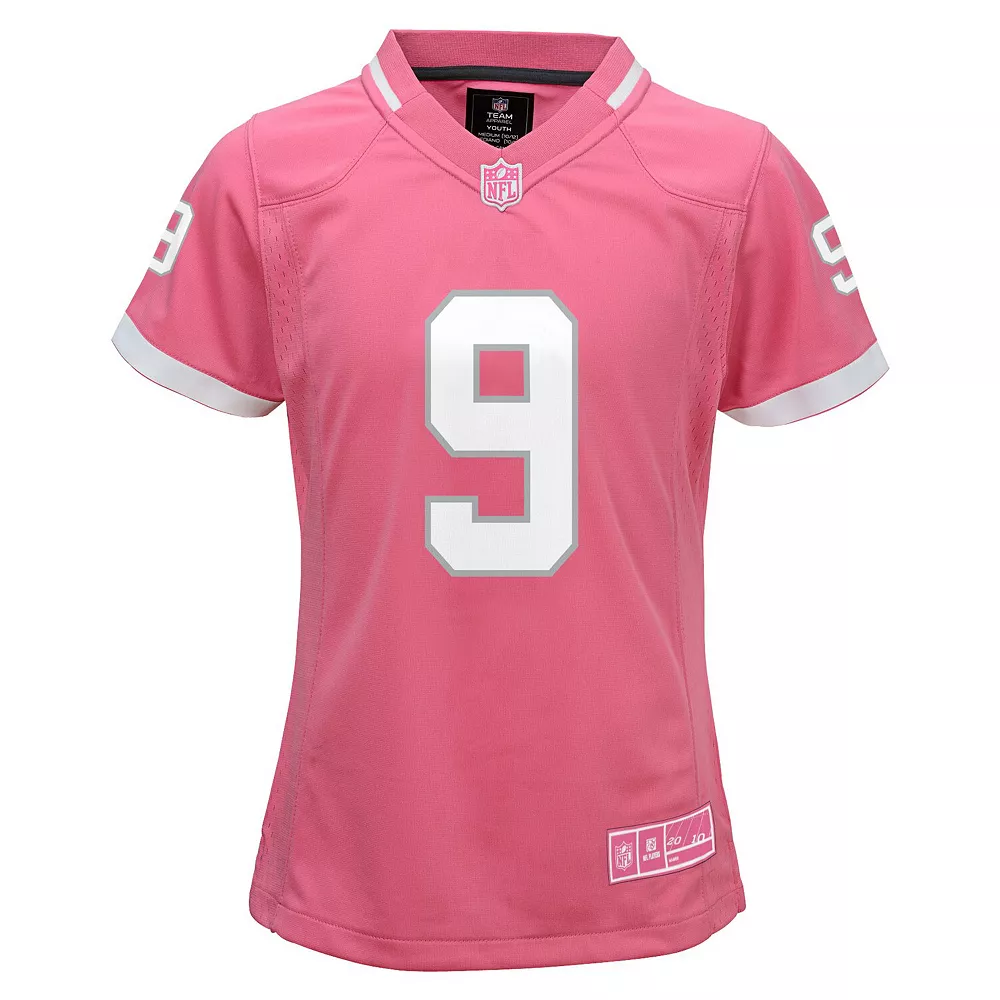 Girls Youth Drew Brees Pink New Orleans Saints Bubble Gum Jersey 3 Girls Youth Drew Brees Pink New Orleans Saints Bubble Gum Jersey - Image 3