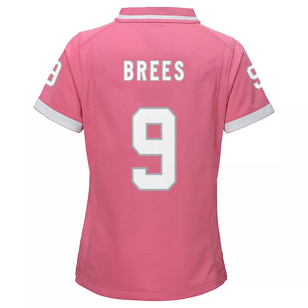 Girls Youth Drew Brees Pink New Orleans Saints Bubble Gum Jersey 4 Girls Youth Drew Brees Pink New Orleans Saints Bubble Gum Jersey - Image 4