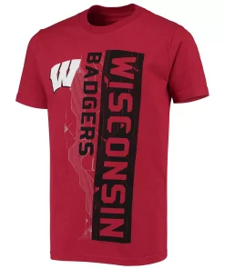Youth Red Wisconsin Badgers Sidebar T-Shirt -MLB Shop 4085534 ALT2
