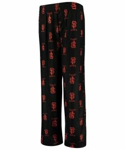 Youth Black San Francisco Giants Team Color Printed Logo Pants