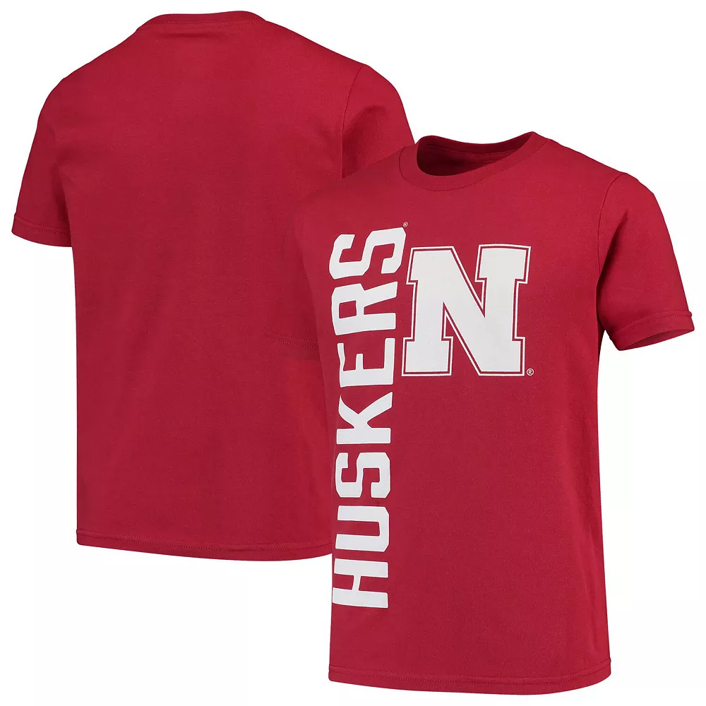 Youth Scarlet Nebraska Huskers Vertical Leap T-Shirt 1 Youth Scarlet Nebraska Huskers Vertical Leap T-Shirt