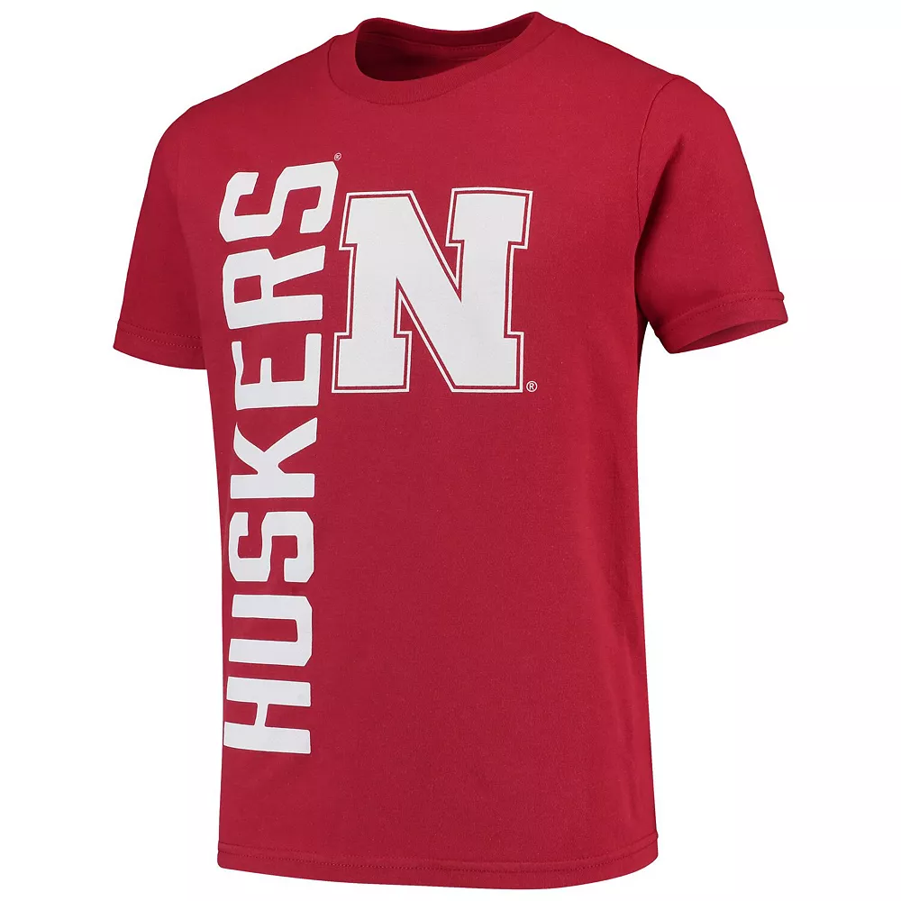 Youth Scarlet Nebraska Huskers Vertical Leap T-Shirt 3 Youth Scarlet Nebraska Huskers Vertical Leap T-Shirt - Image 3