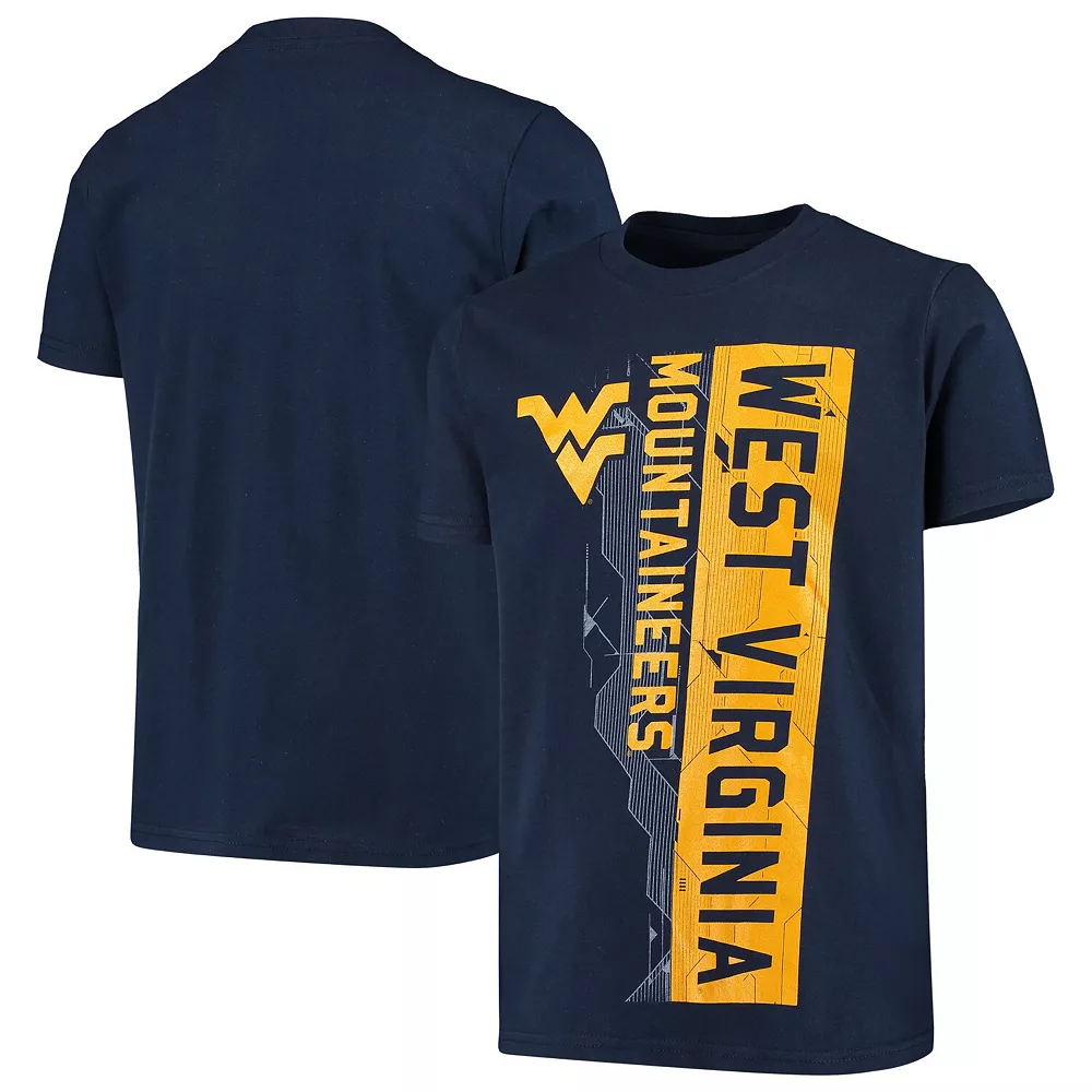 Youth Navy West Virginia Mountaineers Challenger T-Shirt 2 Youth Navy West Virginia Mountaineers Challenger T-Shirt - Image 2