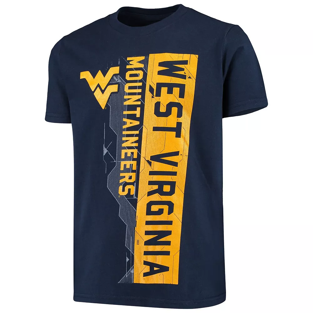 Youth Navy West Virginia Mountaineers Challenger T-Shirt 3 Youth Navy West Virginia Mountaineers Challenger T-Shirt - Image 3
