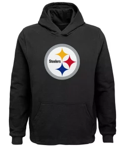 Toddler Black Pittsburgh Steelers Team Logo Pullover Hoodie