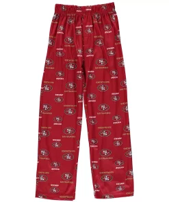 San Francisco 49ers Youth All Over Print Lounge Pants - Scarlet