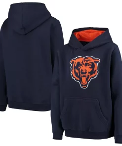 Youth Navy Chicago Bears Fan Gear Prime Pullover Hoodie -MLB Shop 4091407 ALT
