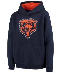 Youth Navy Chicago Bears Fan Gear Prime Pullover Hoodie -MLB Shop 4091407 ALT2