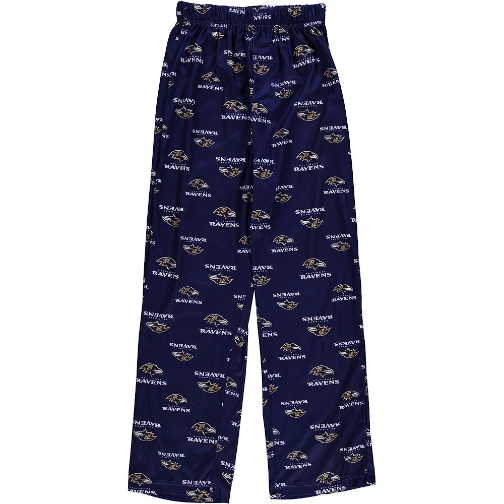 Baltimore Ravens Youth All Over Print Lounge Pants - Purple 1 Baltimore Ravens Youth All Over Print Lounge Pants - Purple