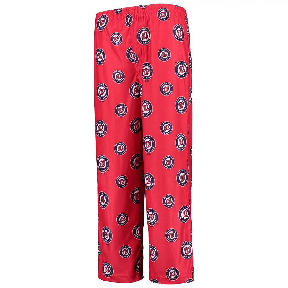 Youth Red Washington Nationals Team Color Printed Logo Pants 1 Youth Red Washington Nationals Team Color Printed Logo Pants