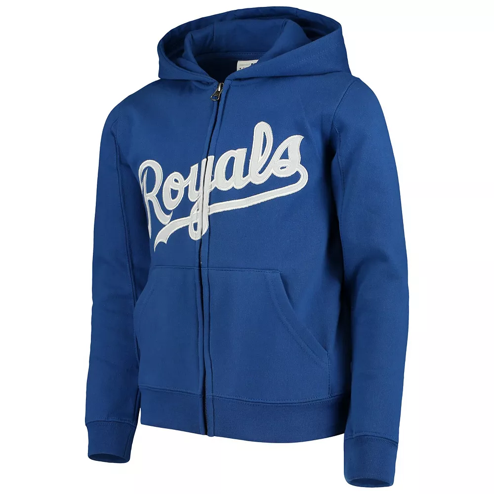 Youth Royal Kansas City Royals Team Color Wordmark Full-Zip Hoodie 3 Youth Royal Kansas City Royals Team Color Wordmark Full-Zip Hoodie - Image 3