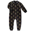 Toddler Black Vegas Golden Knights Team Print Raglan Sleeve Full-Zip Jumper Pajamas
