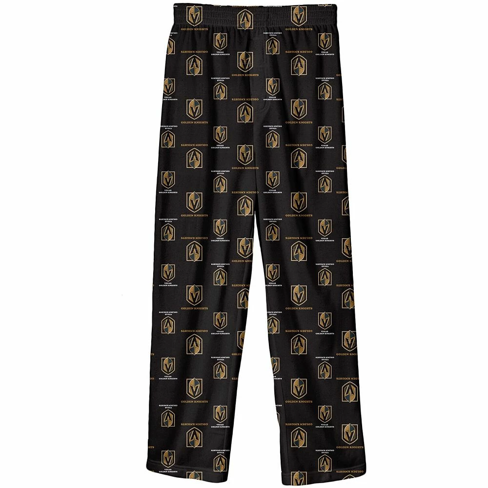Preschool Black Vegas Golden Knights Team Logo Printed Pajama Pants 1 Preschool Black Vegas Golden Knights Team Logo Printed Pajama Pants