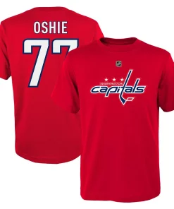Youth TJ Oshie Red Washington Capitals Player Name & Number T-Shirt