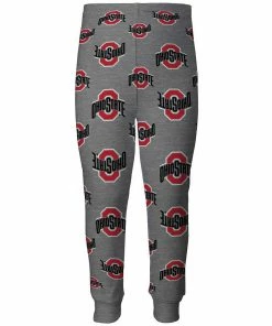 Youth Heathered Gray Ohio State Buckeyes Long Sleeve T-Shirt & Pants Sleep Set -MLB Shop 4177159 ALT3