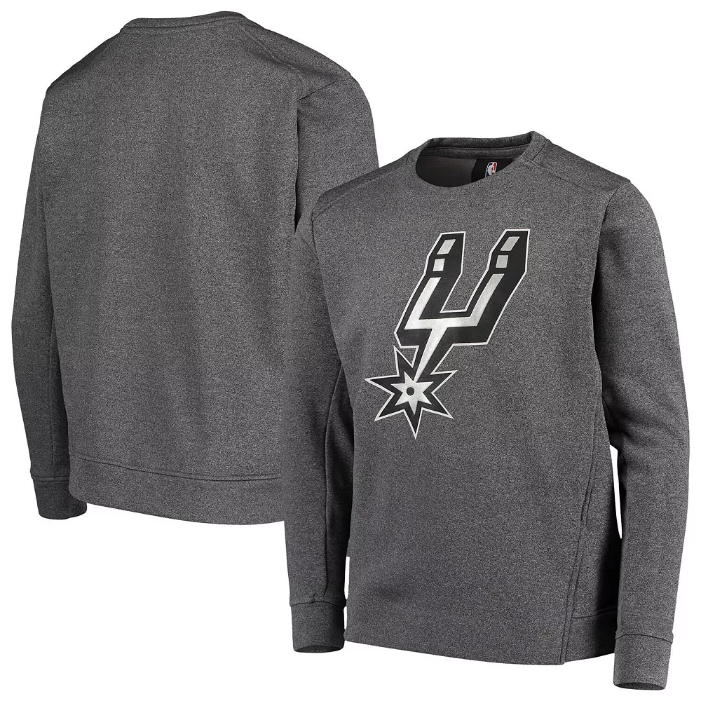 Youth Heathered Gray San Antonio Spurs Performance Fleece Crew Sweatshirt 1 Youth Heathered Gray San Antonio Spurs Performance Fleece Crew Sweatshirt