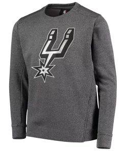 Youth Heathered Gray San Antonio Spurs Performance Fleece Crew Sweatshirt 5 Youth Heathered Gray San Antonio Spurs Performance Fleece Crew Sweatshirt -MLB Shop 4179320 ALT2