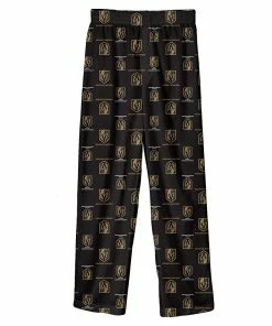 Youth Black Vegas Golden Knights Team Logo Printed Pajama Pants